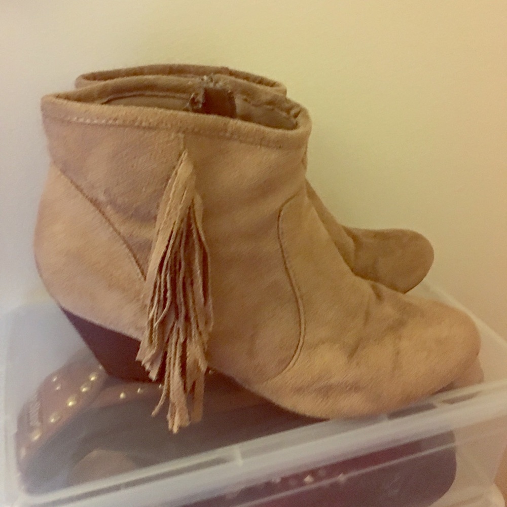 Tan booties